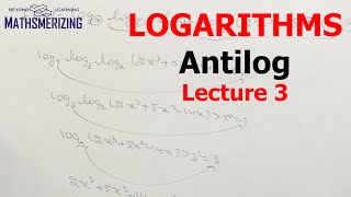 Antilogarithm Introduction and solved examples Lecture 3 [upl. by Senecal892]