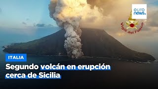 Italia activa la alerta roja por la erupción del volcán Stromboli [upl. by Lesya]