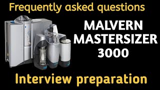 Interview questions on Malvern mastersizer 3000 Particle size analyzer PSD analyzer English Excel [upl. by Annhoj181]