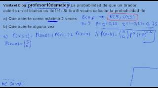 Distribución binomial 06 ejercicio 3 [upl. by Jared985]