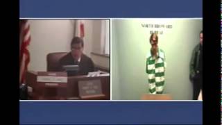 Broward County Bond Court  Smartass Inmate flipping off the judge [upl. by Pickford]