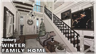 BLOXBURG Winter Family Home Speedbuild interior  full tour Roblox House Build [upl. by Anivel]