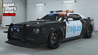 GTA 5 Online  DLC Vehicle Customization  Bravado Gauntlet Interceptor Police Challenger [upl. by Anicul342]