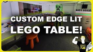 Custom Edge Lit Lego Table  DIY [upl. by Eidnalem]