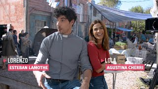 Agustina Cherri y Esteban Lamothe se divierten en las grabaciones de quotLa 1518quot shorts [upl. by Abdella]