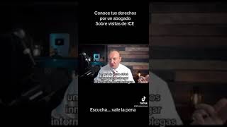 Consejos de un abogado en caso de una visita inesperada por agentes de ICE [upl. by Mita]