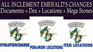 ALL Pokemon Locations New Abilities Changes Items Locations  Inclement Emerald 110 [upl. by Weinreb]