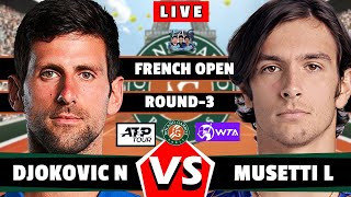 🔴LIVE DJOKOVIC VS MUSETTI  French Open 2024  AO TENNIS GAMEPLAY  TAG [upl. by Rabin478]