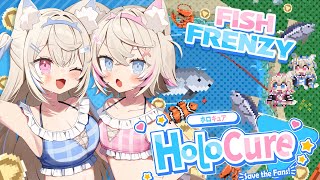 【HOLOCURE 07 UPDATE】catch and release the fish into our tummies 🐾🐟️【FUWAMOCO】 [upl. by Naleag]