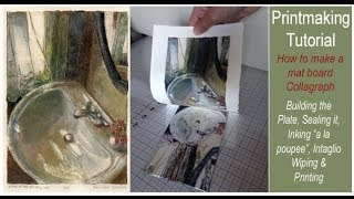 How to Make a Color Collagraph Print from Mat Board [upl. by Fiorenza]