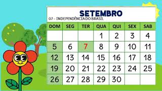 CALENDÁRIO  20 DE SETEMBRO DE 2021  EDUCAÇÃO INFANTIL  SEGUNDAFEIRA [upl. by Euqirrne826]