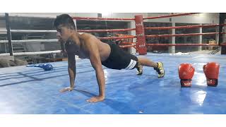 Boxer Vanshaj punching bag workout and Push ups [upl. by Nnov865]