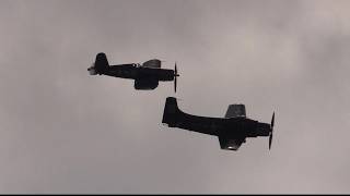 AD4 Skyraider amp F4U Corsair  2024 Warbirds Over The Beach [upl. by Ytiak]