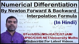 Numerical Differentiation in hindi [upl. by Aurore]