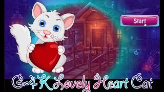 G4K Lovely Heart Cat Escape walkthrough Games4King [upl. by Azila229]