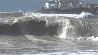 Seal Beach Surf  82714  surfing pier [upl. by Nosauq]