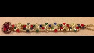 Stained Glass Pearls Bracelet Tutorial [upl. by Elorac]