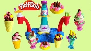 Play Doh Magic Swirl Ice Cream Shoppe Unboxing [upl. by Hiamerej]