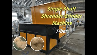 Easy Operation Single Shaft Shredder Grinder Machine [upl. by Ainahs]