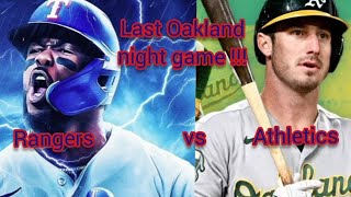 Going to the last night game in Oakland Rangers vs Athletics [upl. by Rocker]