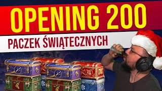 OPENING 200 ŚWIĄTECZNYCH PACZEK W WORLD OF TANKS  20222023 [upl. by Nalahs406]