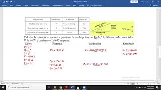 Calcular Potencia Activa Reactiva y Aparente [upl. by Argus]