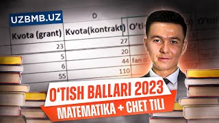 Iqtisodiyot yonalishlari uchun otish ballari  uzbmbuz 2023 [upl. by Miah439]