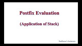 36 Postfix Evaluation [upl. by Melinde]