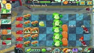 Plants vs Zombies 2 Far Future Day 3 Walkthrough [upl. by Ravert]