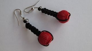 DIY TUTO BOUCLE D OREILLE SHAMBALLA COMME LES BRACELET SHAMBALLA FACILE A FAIRE [upl. by Gnil]