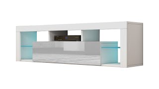 Milano 160 Wall Mounted Floating 63quot TV Stand Assembly [upl. by Ahsinna]