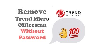 remove trend micro officescan without password [upl. by Ttayw975]