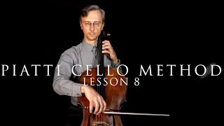 Piatti Cello Method Lesson 8 Exercises Half Position part 3 Español Français Português subtitles [upl. by Parrisch]