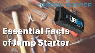 Essential Jump Starter Facts You Need to Know  GKjumpstarter  Green Keeper GKJ1201 [upl. by Asilegna]