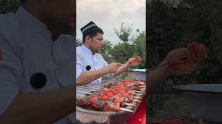 BALIQ SHASHLIK TAYYORLASH food somsa cooking automobile rek baby tayyorlash tandır recipe [upl. by Saxet]