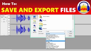 How To Save and Export Files in Audacity [upl. by Etnauj218]