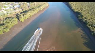 Boat Running Aground  Tingalpa Creek [upl. by Alesram835]