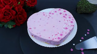 Valentinstagstagstorte ❤️ in 10 Minuten gezaubert → No bake [upl. by Adiam]