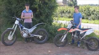 KTM 85 sx VS Scorpa sy 250  Dirt bikes VS Trials bikes [upl. by Haskell]