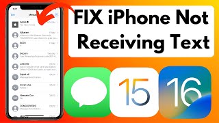 How To Fix iPhone Not Receiving Texts iOS 1615 [upl. by Cohbert]