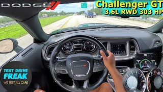 2023 Dodge Challenger GT 36L RWD 303 HP Highway Drive POV Florida [upl. by Aicatsanna488]