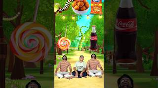 Lollipop kurkure cocacola fruits vs insects eating game for three brothers vfx fanny 😀 shorts [upl. by Lilly]