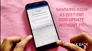 Samsung A520F A5 2017 FRP Bypass Latest Update 2020 Without PC [upl. by Steven]