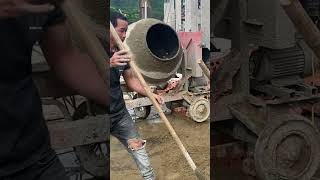 Mixing Concrete To Build A 4Story House  Builder Vietnambuilder concreting shots [upl. by Eceirehs956]