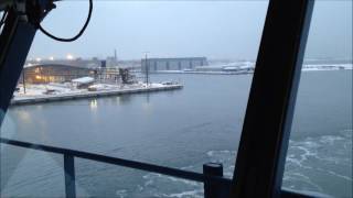 MS Silja Europa arriving in Helsinki West Harbour from Bridge [upl. by Waldos]