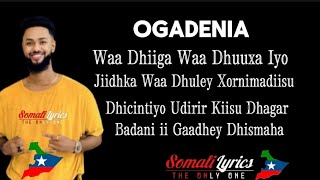 DAYAX DALNUURSHE  OGADENIA HEES CUSUB SOMALI LYRICS 2024 [upl. by Jocelyn]