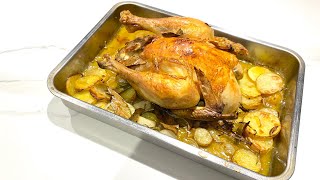 POULET RÔTI AU FOUR RECETTE FACILE ET RAPIDE [upl. by Enomaj]