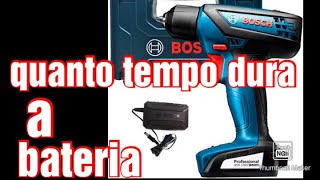 quanto tempo dura a bateria da parafusadeira Bosch gsr 1000 [upl. by Ilyse]