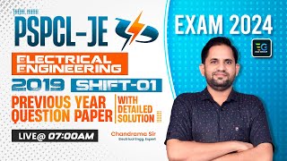 PSPCLJE Electrical Engineering 2019 Shift01 Previous Year Paper Solution by Chandrma Sir [upl. by Lynn]