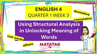 ENGLISH 4 QUARTER 1 WEEK3 MATATAG CURRICULUM WITH KMT english4quarter1week3 [upl. by Zellner897]